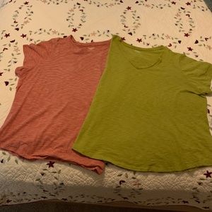 Two Old Navy Fall Colors, Slub Knit T-Shirts, Size 3X